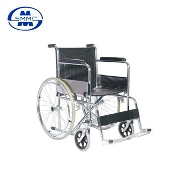 Chromed Steel Manual Wheelchair