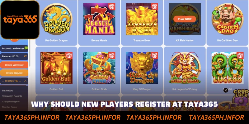 Why Should New Players Register at Taya365